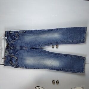 Ariat Mens Medium Blue Wash Straight Leg Jeans Western Cowboy Sz.36 X 32
